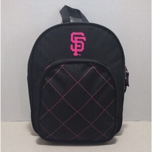 San Francisco Giants Logo Mini Backpack Insulated 2 Pocket Baseball Pink & Black
